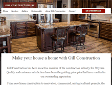 Tablet Screenshot of gillconstructioninc.com